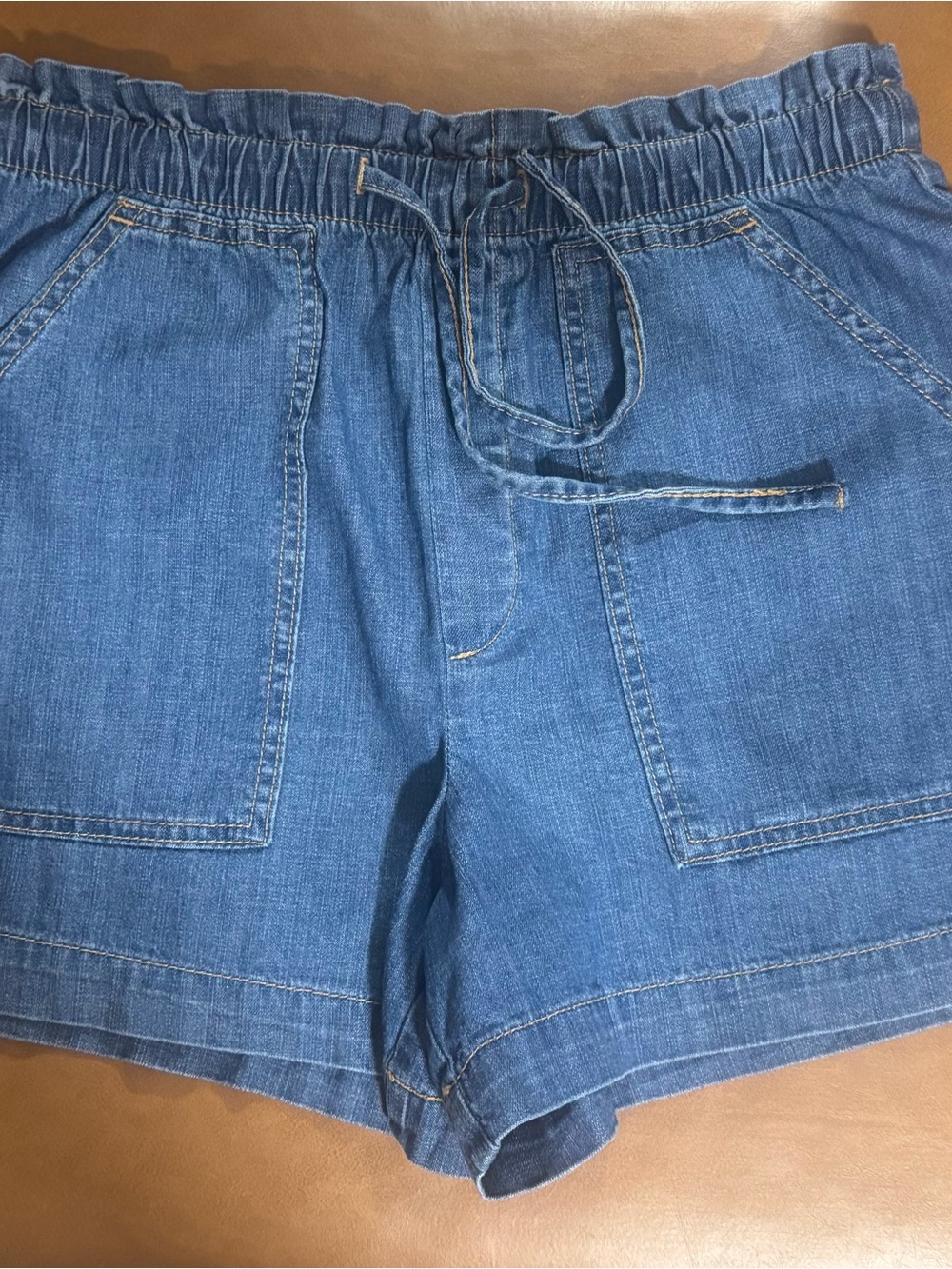 MID-RISE SUMMERWEIGHT DENIM PULL-ON SHORT